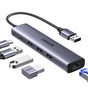 Adaptor UGREEN Ethernet Adapter CM475 (60554), USB to 3x USB, RJ45 LAN Port, Windows, Linux, Macos, 1000Mbps, 5Gbps