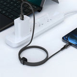 Cablu Acefast de date (C1-01), Type-C to Lightning, 30W, 3A, Incarcare rapida, MFi Certification, Nylon Braid, 1.2m, negru