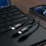 Cablu Acefast de date (C1-01), Type-C to Lightning, 30W, 3A, Incarcare rapida, MFi Certification, Nylon Braid, 1.2m, negru