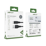 Cablu Acefast de date (C3-03), USB to Type-C, 60W, 3A, Incarcare rapida, 1.2m, alb