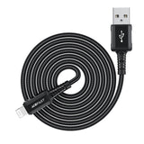 Cablu Acefast de date (C4-02), Incarcare rapida, USB to Lightning, 2.4A, Aliaj aluminiu, 1.8m, negru