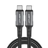 Cablu Acefast de date (C1-09), SuperCharge, Audio-Video, USB-C to USB-C, 40Gbps, 4K, 5A, 240W, PD3.1, USB4, 1m, negru