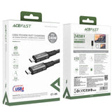 Cablu Acefast de date (C1-09), SuperCharge, Audio-Video, USB-C to USB-C, 40Gbps, 4K, 5A, 240W, PD3.1, USB4, 1m, negru