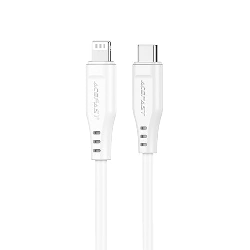 Cablu Acefast de date (C3-01), Type-C to Lightning, 30W, 3A, Incarcare rapida, 1.2m, alb