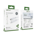 Cablu Acefast de date (C3-01), Type-C to Lightning, 30W, 3A, Incarcare rapida, 1.2m, alb
