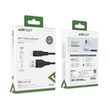 Cablu Acefast de date (C3-02), USB to Lightning, 2.4A, 480Mbps, MFi Certification, 1.2m, alb
