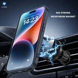 Suport auto Lito (LT-W05), pentru Grila ventilatie, cu N52 Neodymium Magnet, 360° Rotation, 32mm Wide Tail Clip Hook, negru