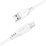 Cablu Acefast de date (C3-02), USB to Lightning, 2.4A, 480Mbps, MFi Certification, 1.2m, alb
