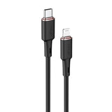 Cablu Acefast de date (C2-01), Type-C to Lightning, 30W, 3A, Incarcare rapida, MFi Certification, 1.2m, negru