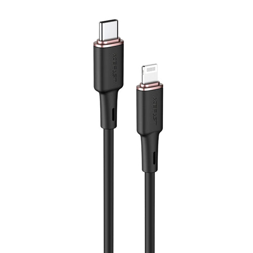 Cablu Acefast de date (C2-01), Type-C to Lightning, 30W, 3A, Incarcare rapida, MFi Certification, 1.2m, negru