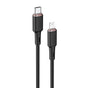 Cablu Acefast de date (C2-01), Type-C to Lightning, 30W, 3A, Incarcare rapida, MFi Certification, 1.2m, negru