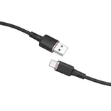 Cablu Acefast de date (C2-04), USB to Type-C, Incarcare rapida, 3A, 1.2m, negru