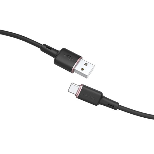 Cablu Acefast de date (C2-04), USB to Type-C, Incarcare rapida, 3A, 1.2m, negru