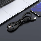 Cablu Acefast de date (C2-04), USB to Type-C, Incarcare rapida, 3A, 1.2m, negru