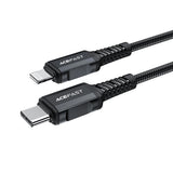 Cablu Acefast de date (C4-01), Incarcare rapida, Type-C to Lightning, 30W, 3A, Aliaj aluminiu, 1.8m, negru