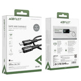 Cablu Acefast de date (C4-01), Incarcare rapida, Type-C to Lightning, 30W, 3A, Aliaj aluminiu, 1.8m, negru