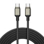 Cablu Lito de date (LD17), Type-C to Type-C, Incarcare rapida, Braided Nylon, negru