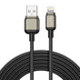 Cablu Lito de date (LD17), USB to Lightning, Incarcare rapida, Braided Nylon, 1m, negru