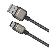 Cablu Lito de date (LD17), USB to Type-C, Incarcare rapida, Braided Nylon, negru