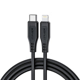 Cablu Acefast de date (C3-01), Type-C to Lightning, 30W, 3A, Incarcare rapida, 1.2m, alb
