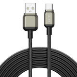 Cablu Lito de date (LD17), USB to Type-C, Incarcare rapida, Braided Nylon, negru