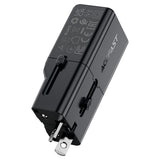 Adaptor pentru Calatorie Acefast (Z7), GaN, Type-C, EU, UK, Au, US, PD30W, Multifunctional Fast Charger, Mini Design, Negru