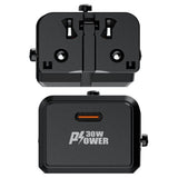 Adaptor pentru Calatorie Acefast (Z7), GaN, Type-C, EU, UK, Au, US, PD30W, Multifunctional Fast Charger, Mini Design, Negru