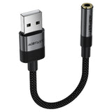 Adaptor Acefast Audio Adapter (J13), USB Male to Jack 3.5mm Female, Plug & Play, High-Fidelity Sound, No Delay, 15cm