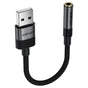 Adaptor Acefast Audio Adapter (J13), USB Male to Jack 3.5mm Female, Plug & Play, High-Fidelity Sound, No Delay, 15cm