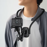 Suport de birou Acefast Neck Suport telefon (E32), Prindere magnetica pentru GoPro, Phone, 360° Reglabil, Secure Fit, Strong Magnets, negru
