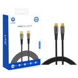 Cablu Lito de date Transparent (LD01), Type-C to Type-C, Incarcare rapida 60W, Braided, Auriu Plated Interface, 1.2m, negru