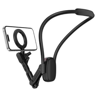 Suport de birou Acefast Neck Suport telefon (E32), Prindere magnetica pentru GoPro, Phone, 360° Reglabil, Secure Fit, Strong Magnets, negru