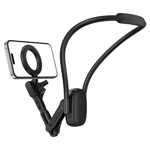 Suport de birou Acefast Neck Suport telefon (E32), Prindere magnetica pentru GoPro, Phone, 360° Reglabil, Secure Fit, Strong Magnets, negru