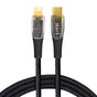 Cablu Lito de date Transparent (LD01), Type-C to Lightning, Incarcare rapida 27W, Braided, Auriu Plated Interface, 1.2m, negru