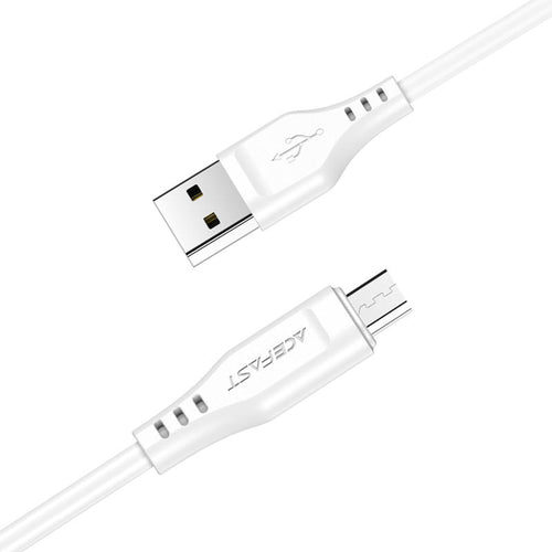 Cablu Acefast de date (C3-09), USB to Micro-USB, 2.4A, 480Mbps, 1.2m, alb