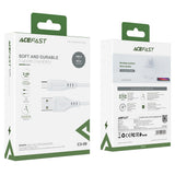 Cablu Acefast de date (C3-09), USB to Micro-USB, 2.4A, 480Mbps, 1.2m, alb
