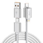 Cablu Lito de date Magnetic 4in1 (LD21), 5A High Current, 100W Incarcare rapida, Magnetic Design, Integrat Smart Chip, alb