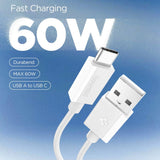 Cablu Spigen de date Essential EB6010AC (ACA08715), Incarcare rapida, USB to Type-C, 60W, 480Mbps, 1m, alb