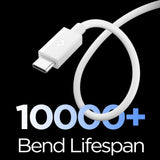 Cablu Spigen de date Essential EB6010AC (ACA08715), Incarcare rapida, USB to Type-C, 60W, 480Mbps, 1m, alb