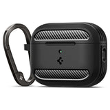 Husa casti pentru AirPods Pro 3, Spigen, Rugged Armor Acs09822 Matte, negru
