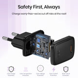 Incarcator retea Lito (LC17L), cu Lightning Cable Included, Type-C Output, PD30W, GaN, PC Fireproof, EU Plug, negru
