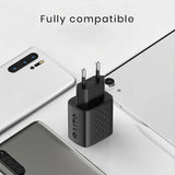 Incarcator retea Lito (LC15T), cu Type-C Cable Included, Type-C, USB Output, PD20W, GaN, PC Fireproof, EU Plug, negru