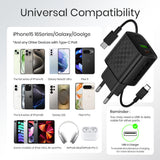 Incarcator retea Lito (LC15T), cu Type-C Cable Included, Type-C, USB Output, PD20W, GaN, PC Fireproof, EU Plug, negru