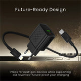 Incarcator retea Lito (LC15L), cu Lightning Cable Included, Type-C, USB Output, PD20W, GaN, PC Fireproof, EU Plug, negru