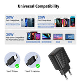 Incarcator retea Lito (LC13L), cu Lightning Cable Included, Type-C, PD20W, GaN, PC Fireproof, EU Plug, negru