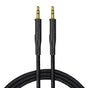 Adaptor, Lito Audio Cable La02 Jack to Jack 3 5mm Zero Signal Loss Nylon Braided 1m Koff A3d2de, Negru