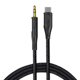 Adaptor, Lito Audio Cable La02 Type-C to Jack 3 5mm Zero Signal Loss Nylon Braided 1m Koff A3d2de, Negru