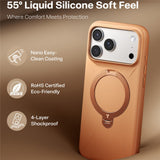 Husa pentru iPhone 17 Pro, Torras Qpro Silicone Series, portocaliu