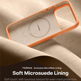 Husa pentru iPhone 17 Pro, Torras Qpro Silicone Series, portocaliu