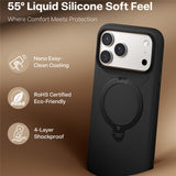 Husa pentru iPhone 17 Pro Max, Torras Qpro Silicone Series, alb